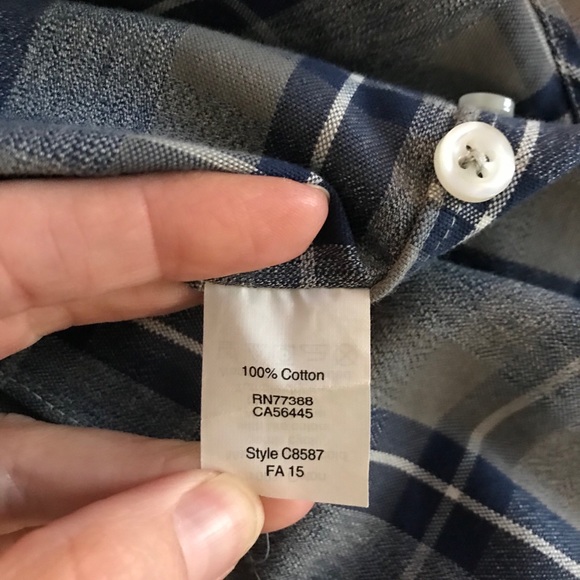 J Crew Jaspe Slim Fit Shirt - M (Blue/Gray Plaid) - Picture 10 of 11